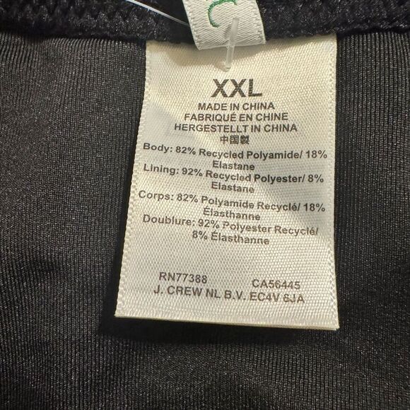 NWT J. Crew '90s High-Leg Bikini Bottom in Black Size XXL - Picture 6 of 10